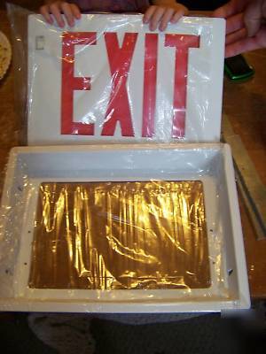  lithonia lighting lre s w 1 r lrd exit sign alum*