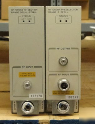 Agilent 70905B rf section with 70600A preselector