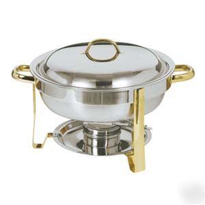 Gold accent 4 qt chafer chafing dish buffet server