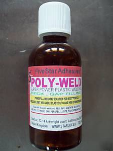 Thick plastic poly weld cement glue perspex plasticard