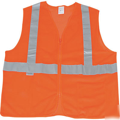 X-treme vis orange mesh vest - class 2 compliant, xl