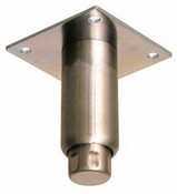 Zinc plated steel equipment leg 4''h, ss, 3-1/2 plate