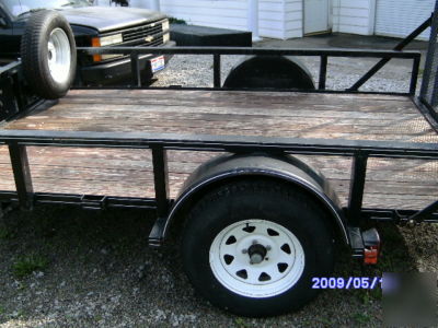 Utility trailer 6 x 10 with double gate - spare and box