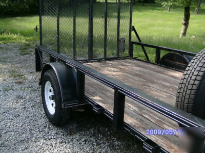 Utility trailer 6 x 10 with double gate - spare and box