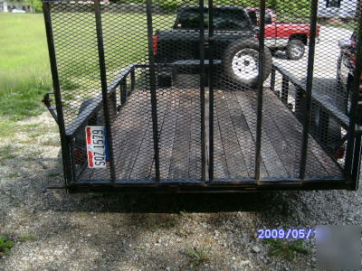 Utility trailer 6 x 10 with double gate - spare and box