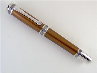 Metallic bronze resin majestic roller ball pen