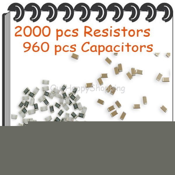50 value smd resistor 0805 + 32 value capacitor kit
