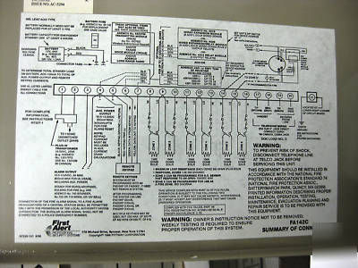 New first alert fc-142C alarm panel w/key pad & trans. 