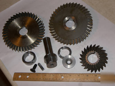 New 1.250 arbor & 3X milling cutters brand new u.s.a.