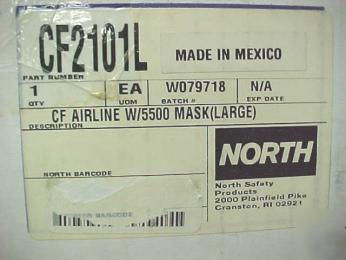 North CF2101L adapter with 5500 series mask respirator