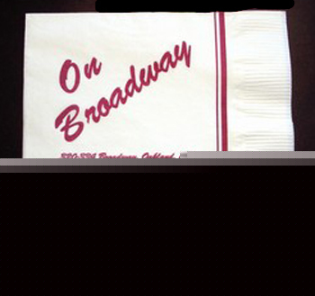 White beverage napkins - personalized for your event