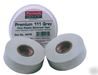 1 roll 3/4 x 66 plymouth #4472 grey electrical tape