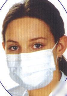50 medical face masks. docs, flu etc. 3 ply - uk seller