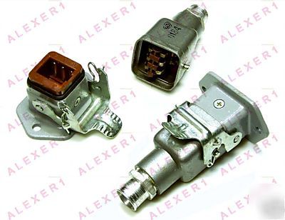 6 pin connector male + female complete lot of 2 