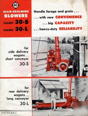 Allis-chalmers model 30-s & l blowers brochure, 1950's