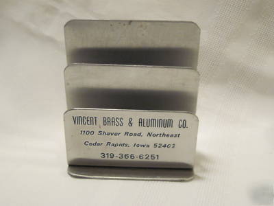 Brass aluminum iowa bank counter check holder rack 4