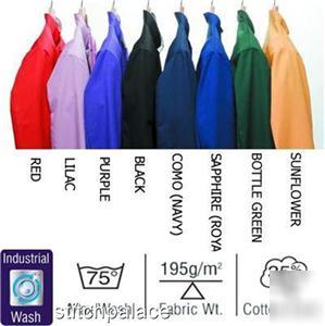 Denny's l/s technicolour chefs jacket size xlarge navy