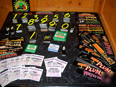Huge lot of grocery store produce retail display signs