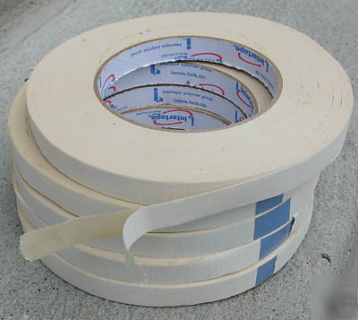 Lot of 4 rolls double 2 sided tape intertape 3/4