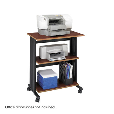 Safco muv mobile office machine printer cart cherry