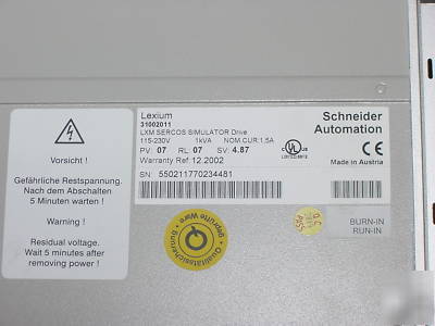 Schneider lexium 17S MHDS1056N00 lxm sercos servo drive
