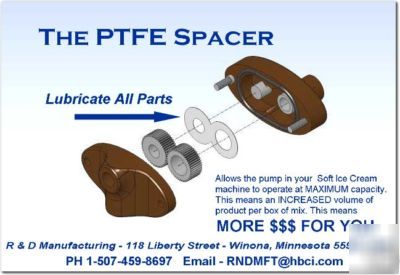 Soft serve pump cover replacement kit