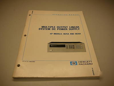 06626-90001 hp 6625A & 6626A operating manual