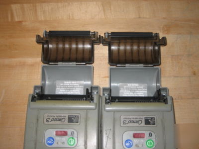 2 used zebra cameo 3 thermal receipt printer + battery 