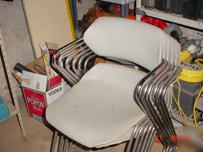 6 chairs american seating acton stacker made in usa 