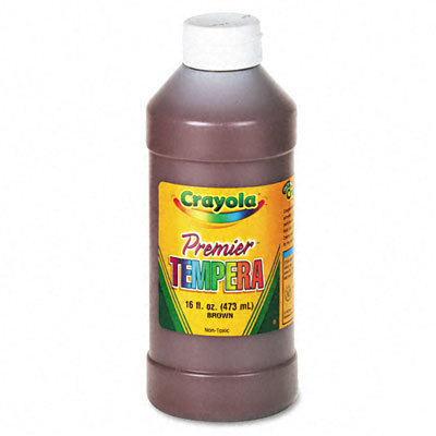 Binney & smith premier tempera paint, brown, 16 ounces