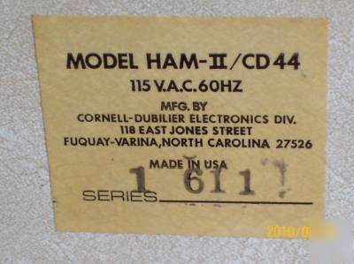Cde ham-ii / ham 2 / CD44 rotor control box made in usa