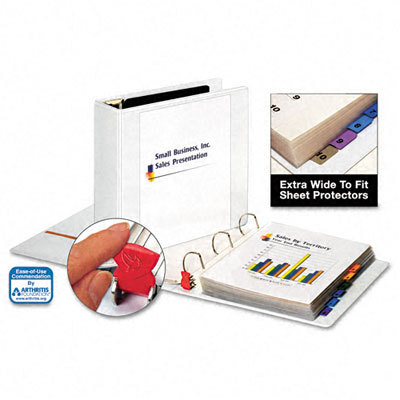 Clearvue easyopen extra-wide binders 3IN cap white