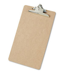 Hardboard clipboard, 100% recycled, legal size, mdf, ma