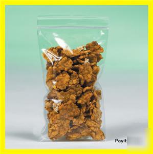 High clarity clear food poly plastic fda zip lock bag
