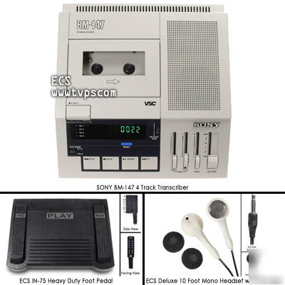 Sony bm-147 four track court/conference transcriber
