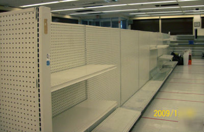 One 4FT section of gondola display shelving/across usa