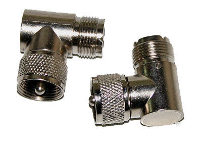 5 lot uhf right angle adapter pl-259 male to so-239 f