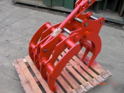 Grapple to suit SK80 (any 7-9 ton) excavator 4/3 tine