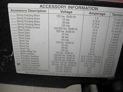 Square d se sef breaker panel 4000 amp a 4W ground