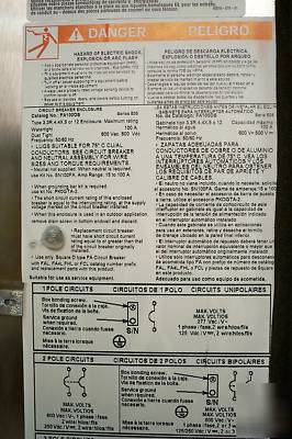 Square d stainless FA100DS w/ FAL360201212 20A breaker