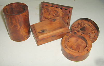 Thuya wood desk set essouira, morocco ethnic rare