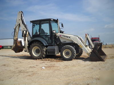 2007 terex TX760B 4X4 loader backhoe - extendahoe - 4X4