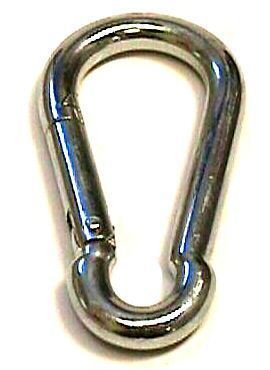 25 zinc plated spring snap hooks, 5/16