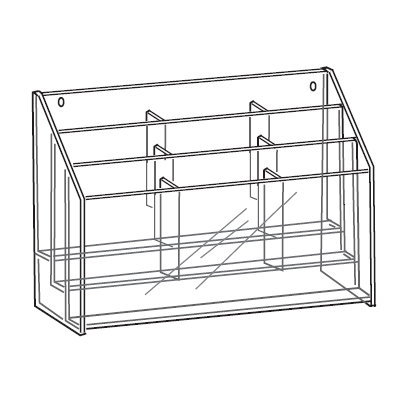 Acrylic 3 tier 9 pocket 4 x 9