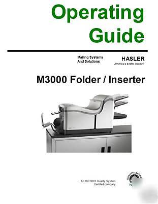 Hasler m-3000 folder inserter aka neopost 62 - 2.5