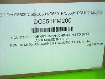 Konica bh pro C6500 C6501P C5501 pm kit DC651PM200 oem