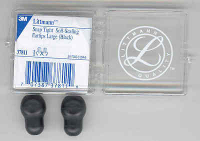 Littmann stethoscope soft-sealing ear tips, black