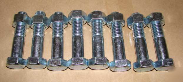 New 8 large w.t 307A nuts & bolts -- 3/4 x 3 3/4 -- 