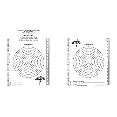 New medline wound measuring guide circle bullseye x 250 