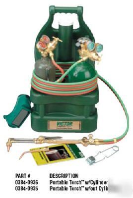 New victor 0384-0936 portable torch w/cylinders - 